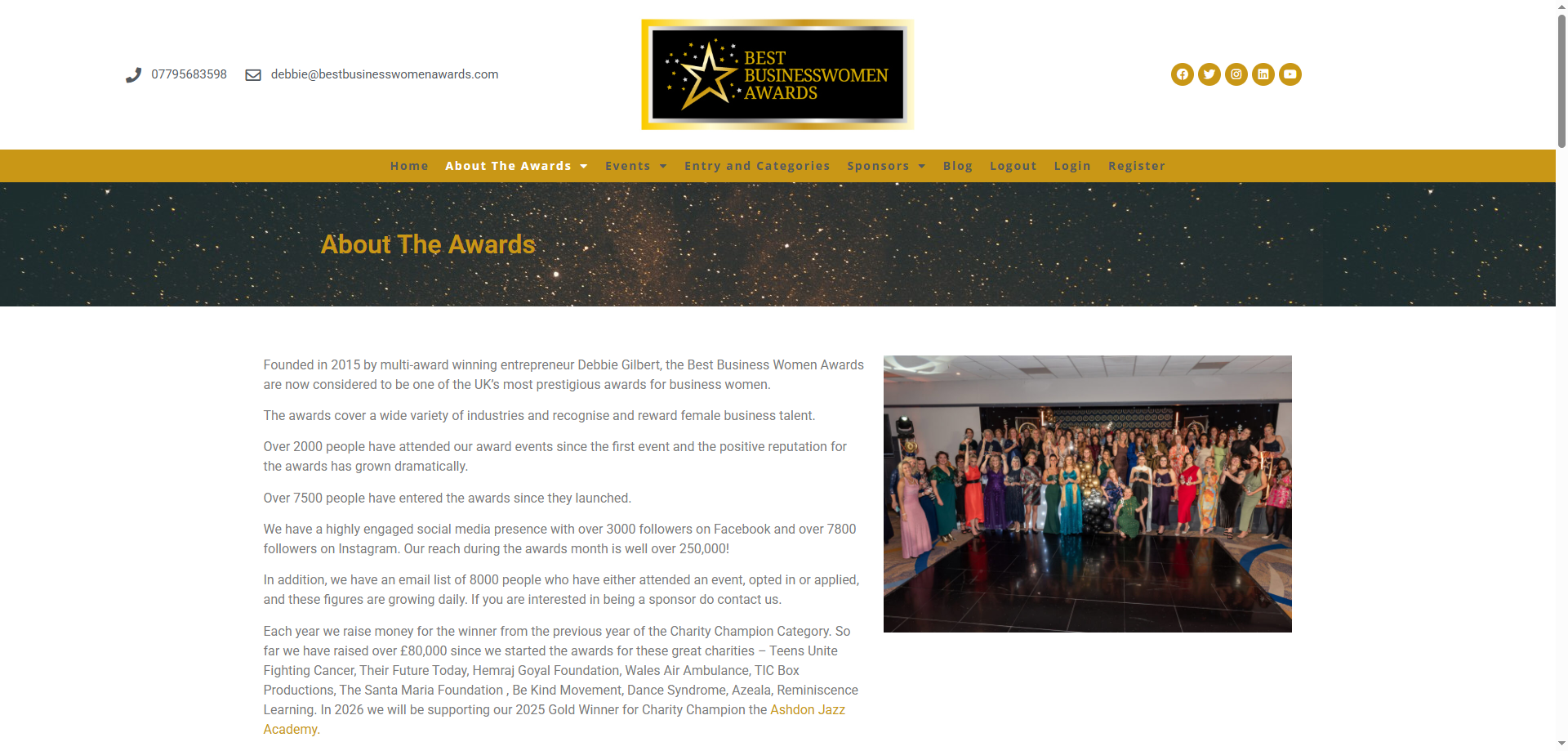Best Business Women Awards categories