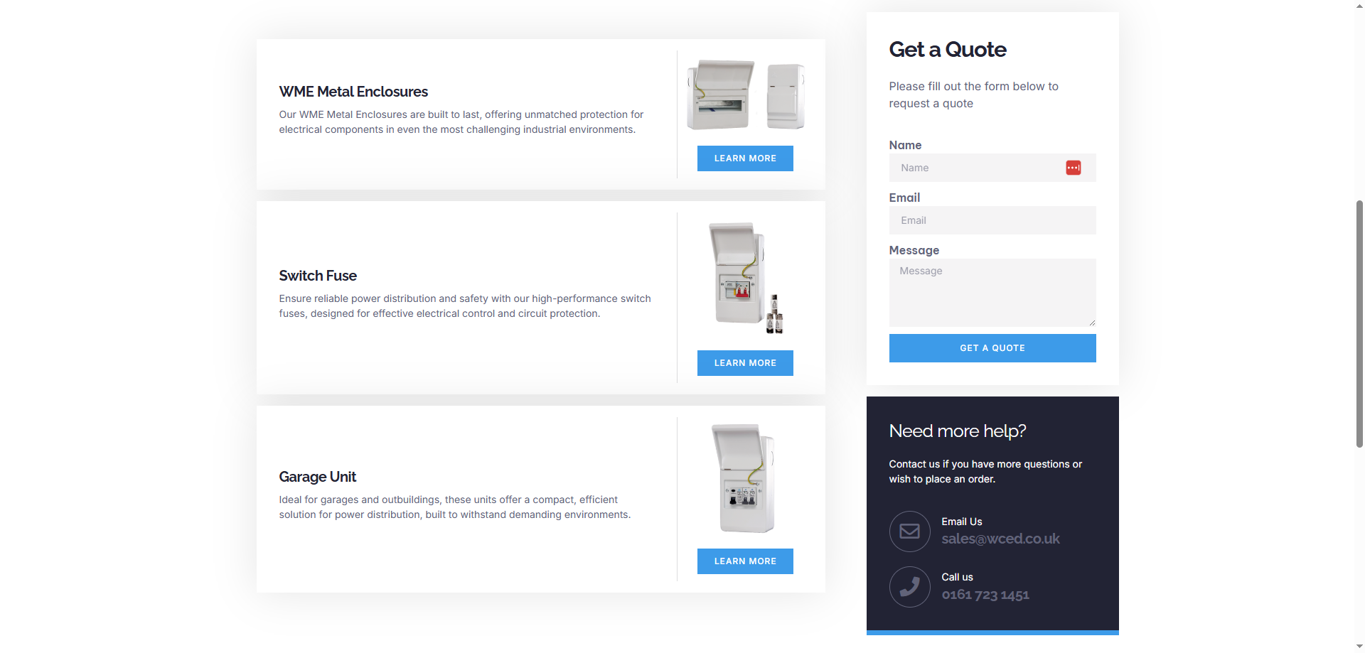 Whitecliffe product page